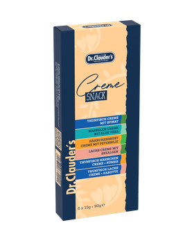 Dr.Clauder's Creme Snack Mix Box - Kremowa przekąska dla psów i kotów, sos do karmy - MIKS SMAKÓW 6x15g